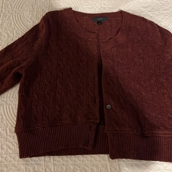 J. Crew Sweaters - J Crew cozy marroon cardigan